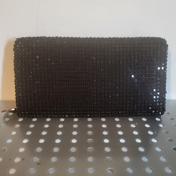 VINTAGE BLACK SEQUENCE/GLITTER WALLET/CLUTCH - Picture 6 of 9